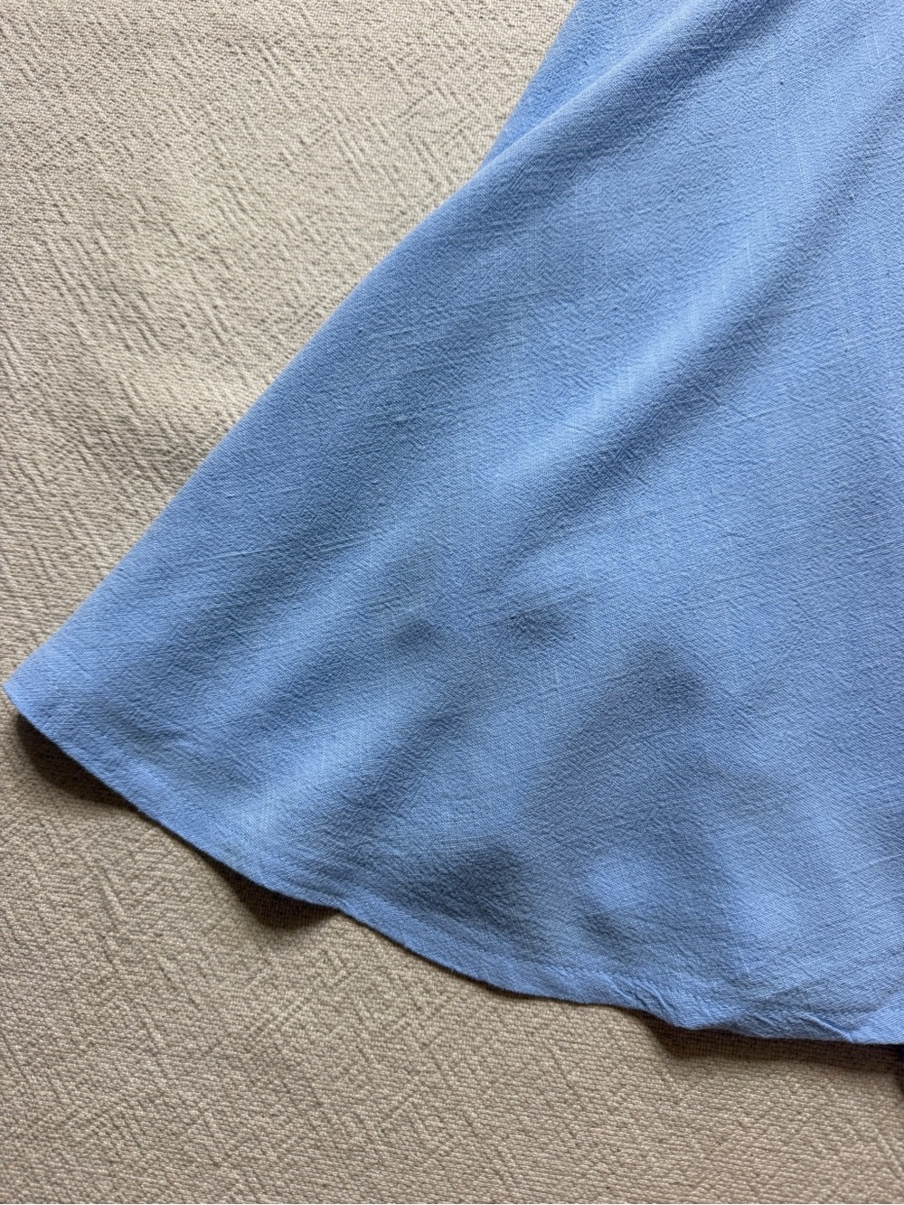 May Berries Sky Blue Fit & Flare White Ric Rac Trim Mini Dress M Coastal Picnic - Picture 3 of 8